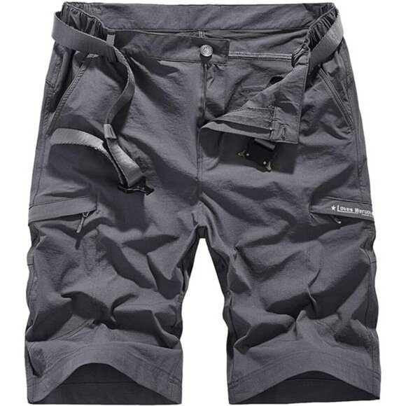 Mens Hiking Cargo Shorts Quick Dry Stretch Outdoor Lightweight Summer Pockets - Picture 1 of 7